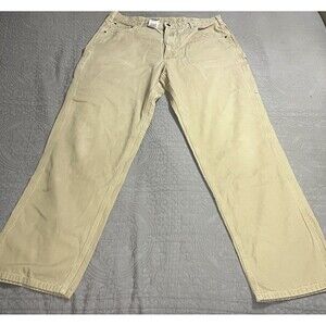 Carhartt B159 GKH Loose Fit Khaki Utility Pants Size 40x36 Distressed